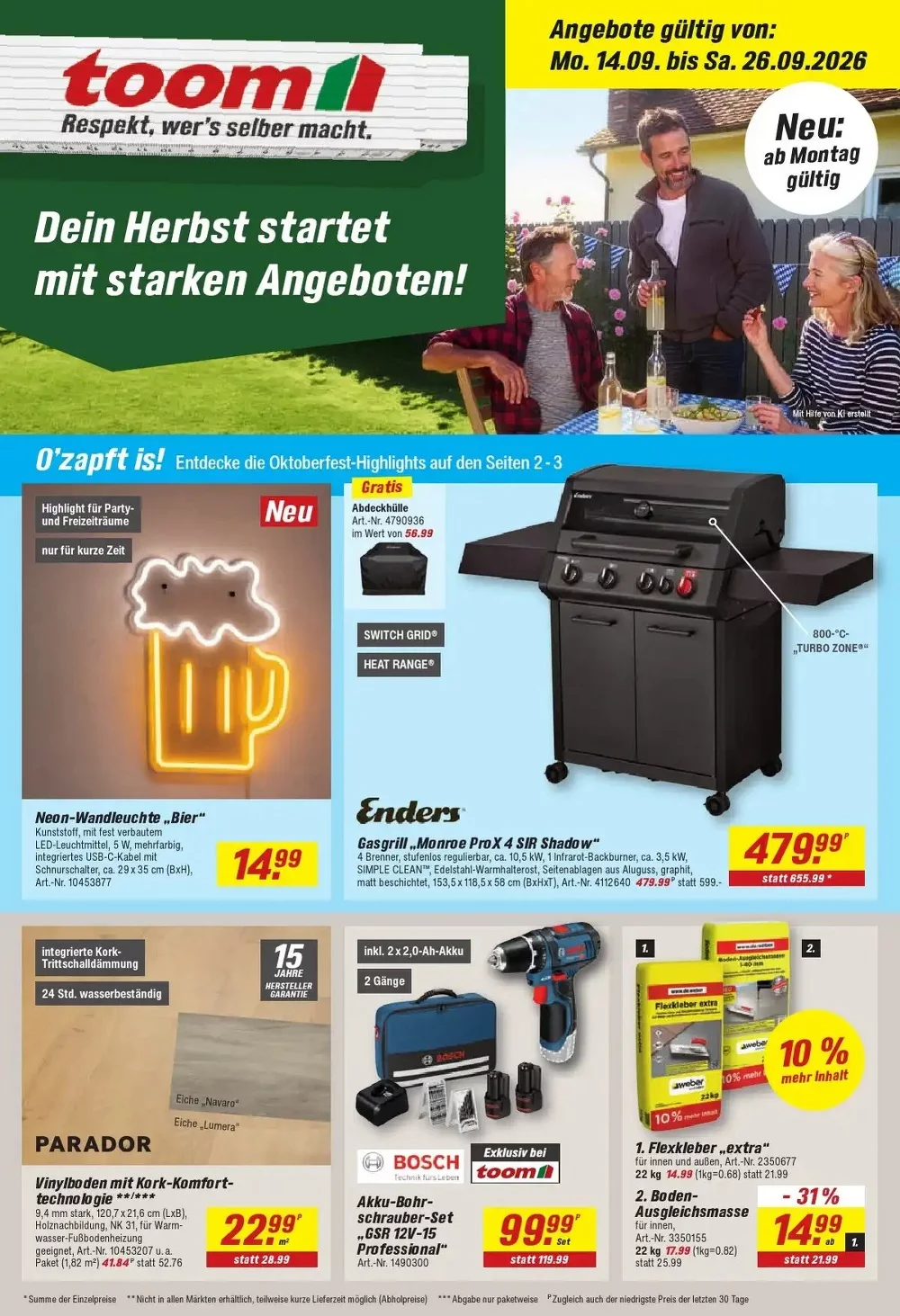 Toom Baumarkt Prospekt 14.09.2026 bis 19.09.2026 1 toom baumarkt prospekt kw-38
