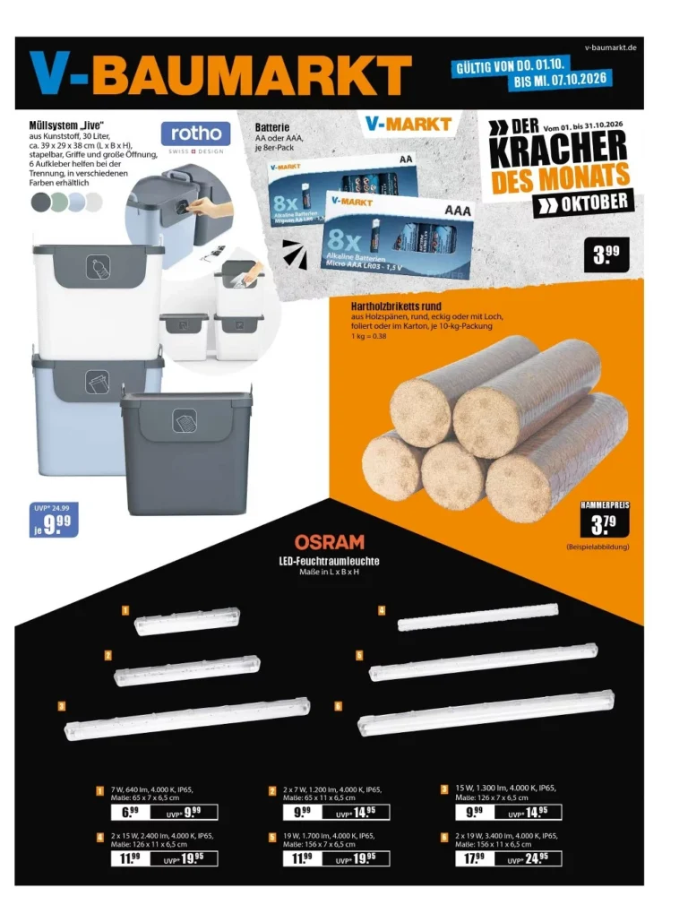 v baumarkt prospekt kw-40