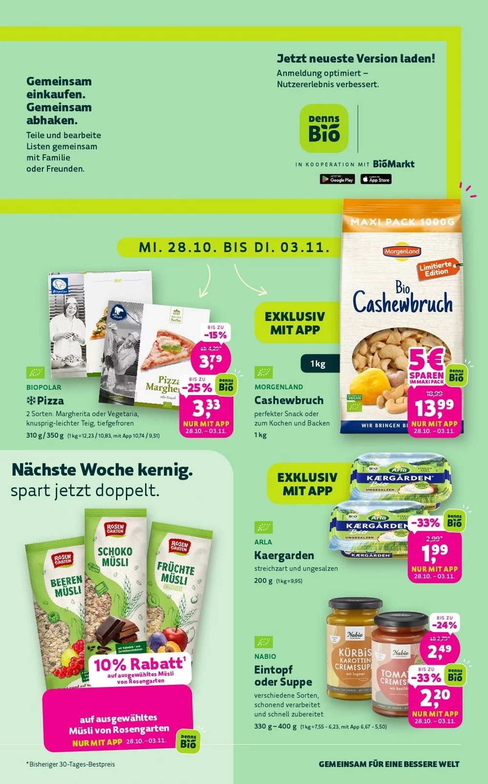 Denn's Biomarkt Prospekt 21.10.2026 bis 03.11.2026 3 denns biomarkt prospekt oktober 22 3