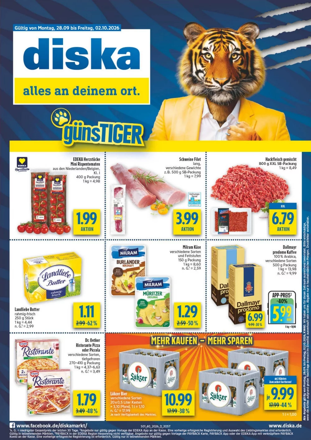 Diska Prospekt 12.10.2026 bis 17.10.2026 1 diska prospekt kw-40