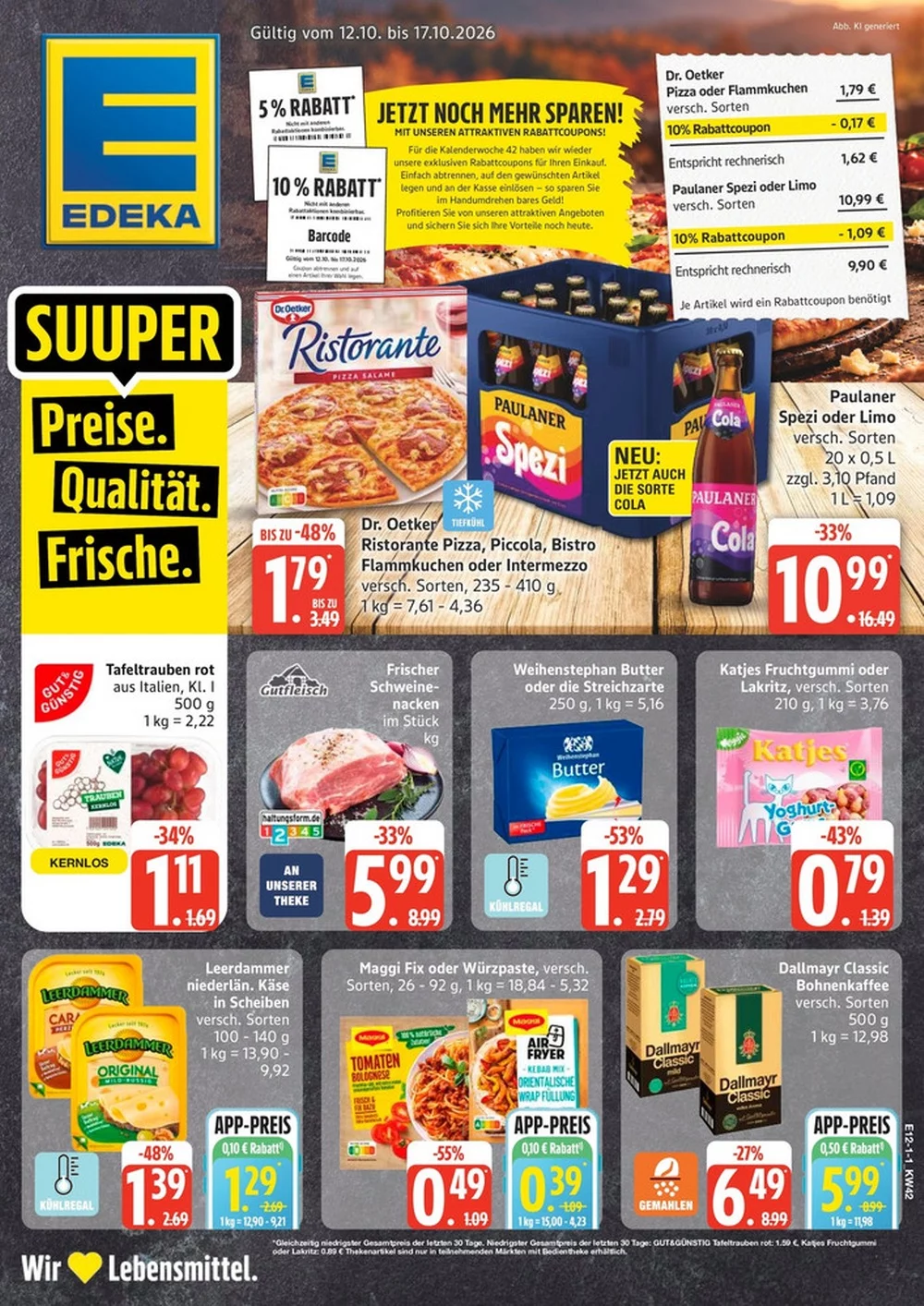 Edeka Prospekt Nord 26.10.2026 bis 31.10.2026 1 edeka nord prospekt kw-42