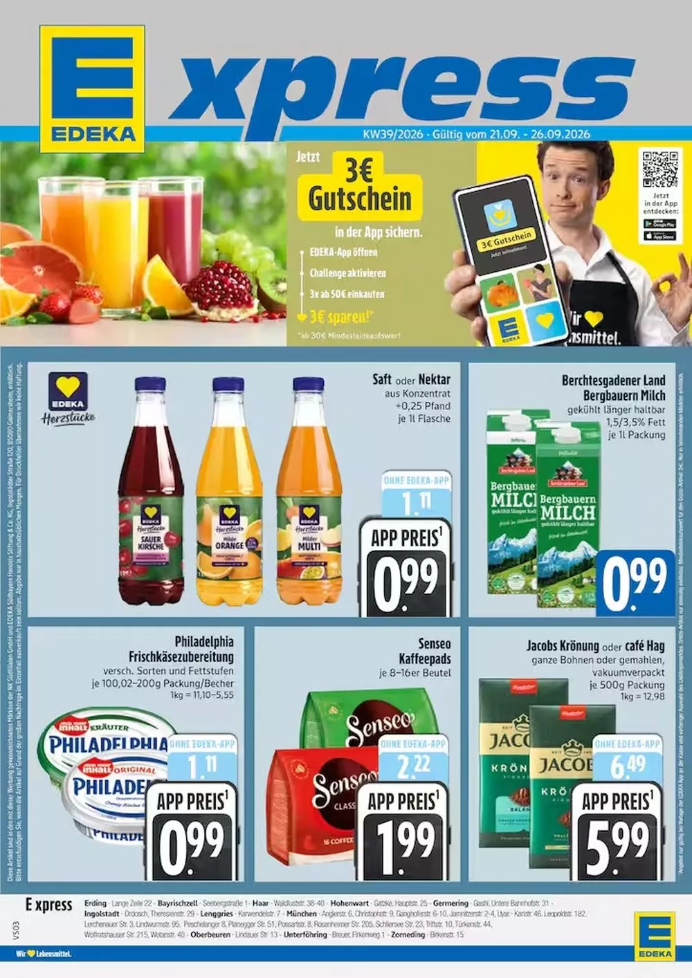Edeka Xpress Prospekt 21.09.2026 bis 26.09.2026 1 edeka xpress prospekt