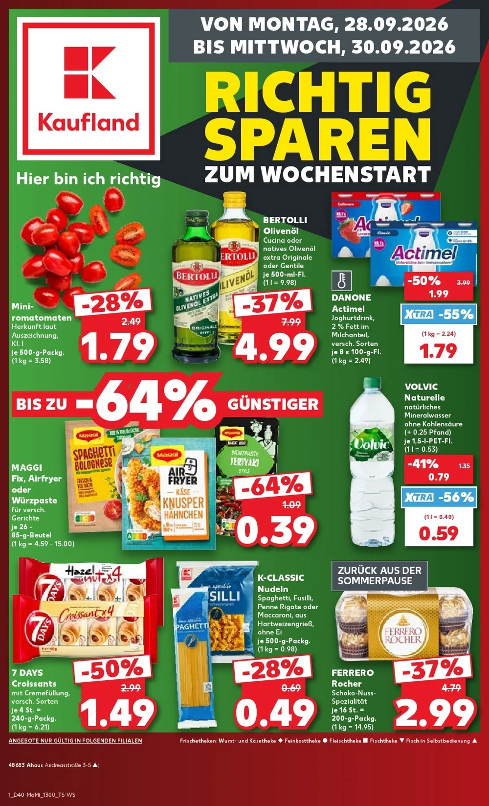 Kaufland Prospekt Wochenstart 26.10.2026 bis 31.10.2026 1 kaufland prospekt kw-40