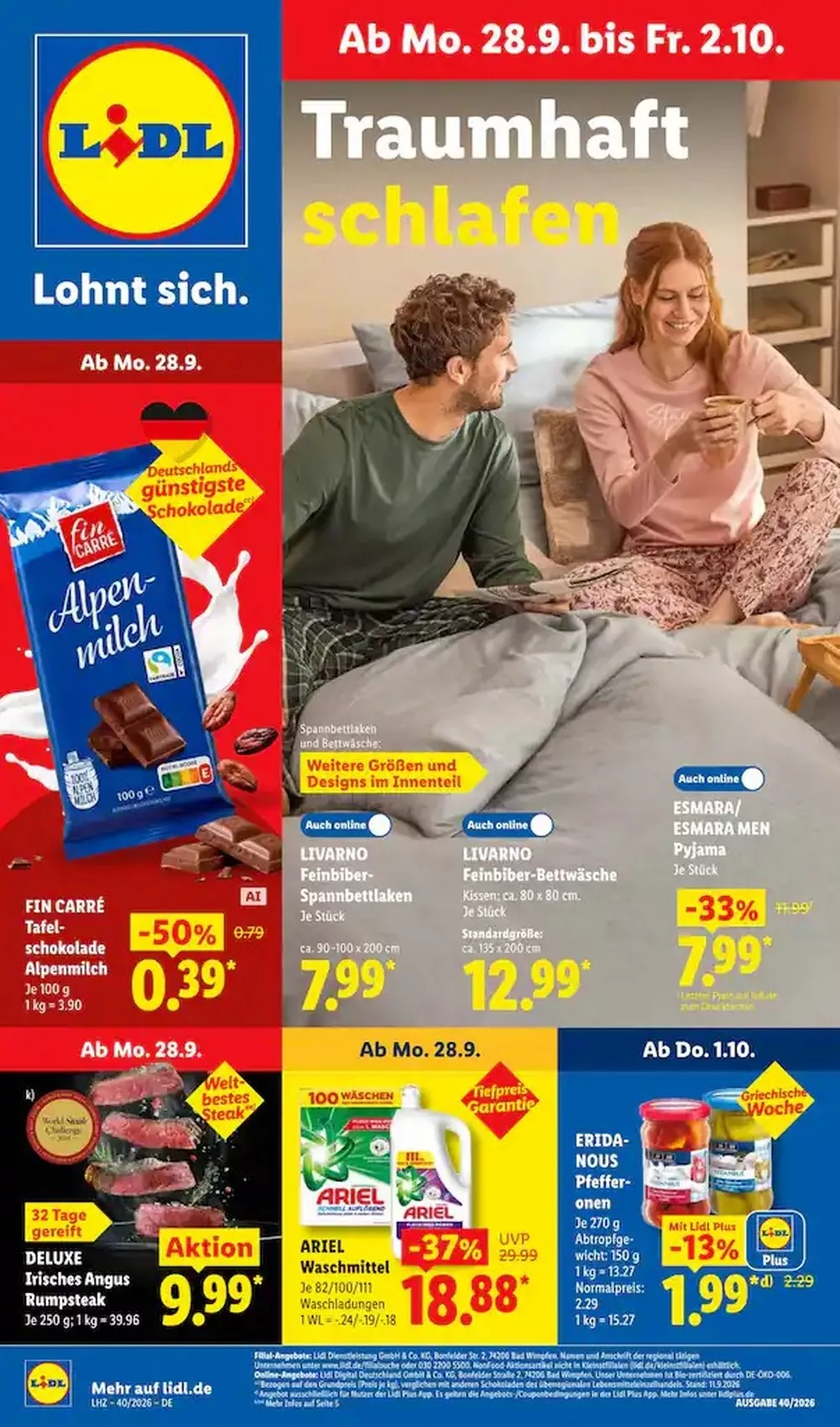 Lidl Prospekt 28.09.2026 bis 03.10.2026 1 lidl prospekt