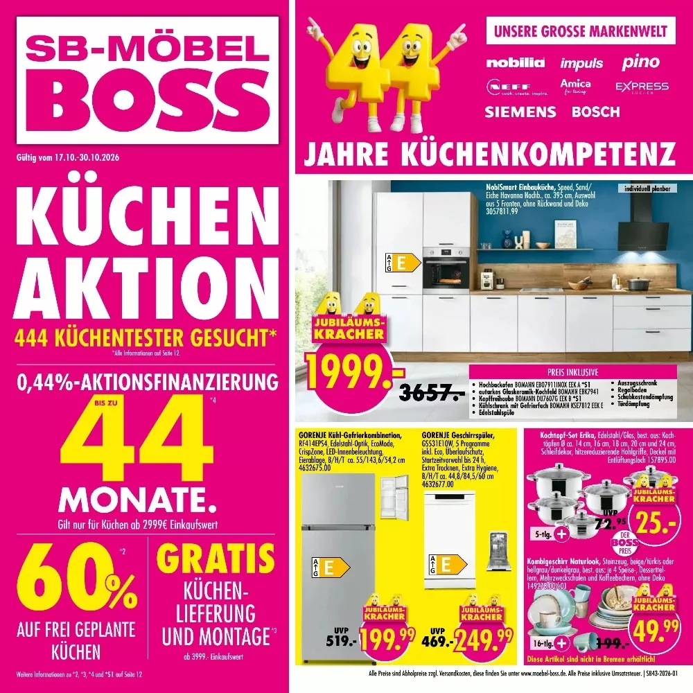 Möbel Boss Prospekt 17.10.2026 bis 23.10.2026 1 möbel boss prospekt kw-43
