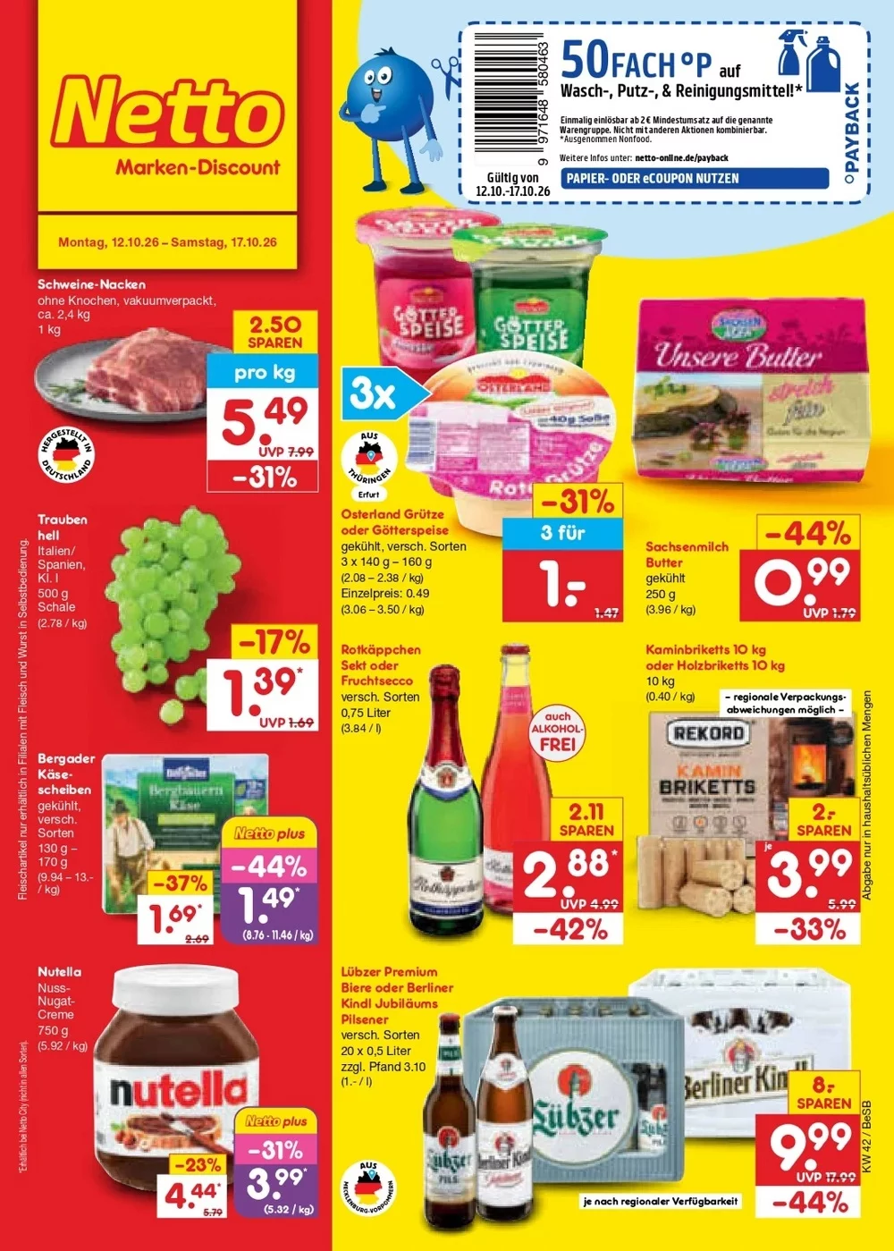 Netto Marken-Discount Prospekt 12.10.2026 bis 17.10.2026 1 netto marken prospekt kw-42