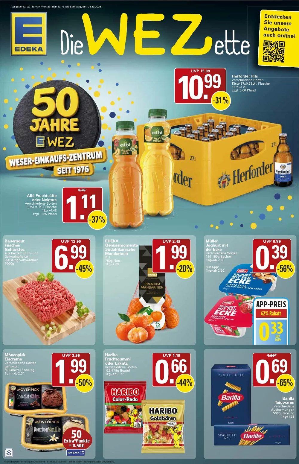 WEZ Prospekt 19.10.2026 bis 24.10.2026 1 wez prospekt kw-43