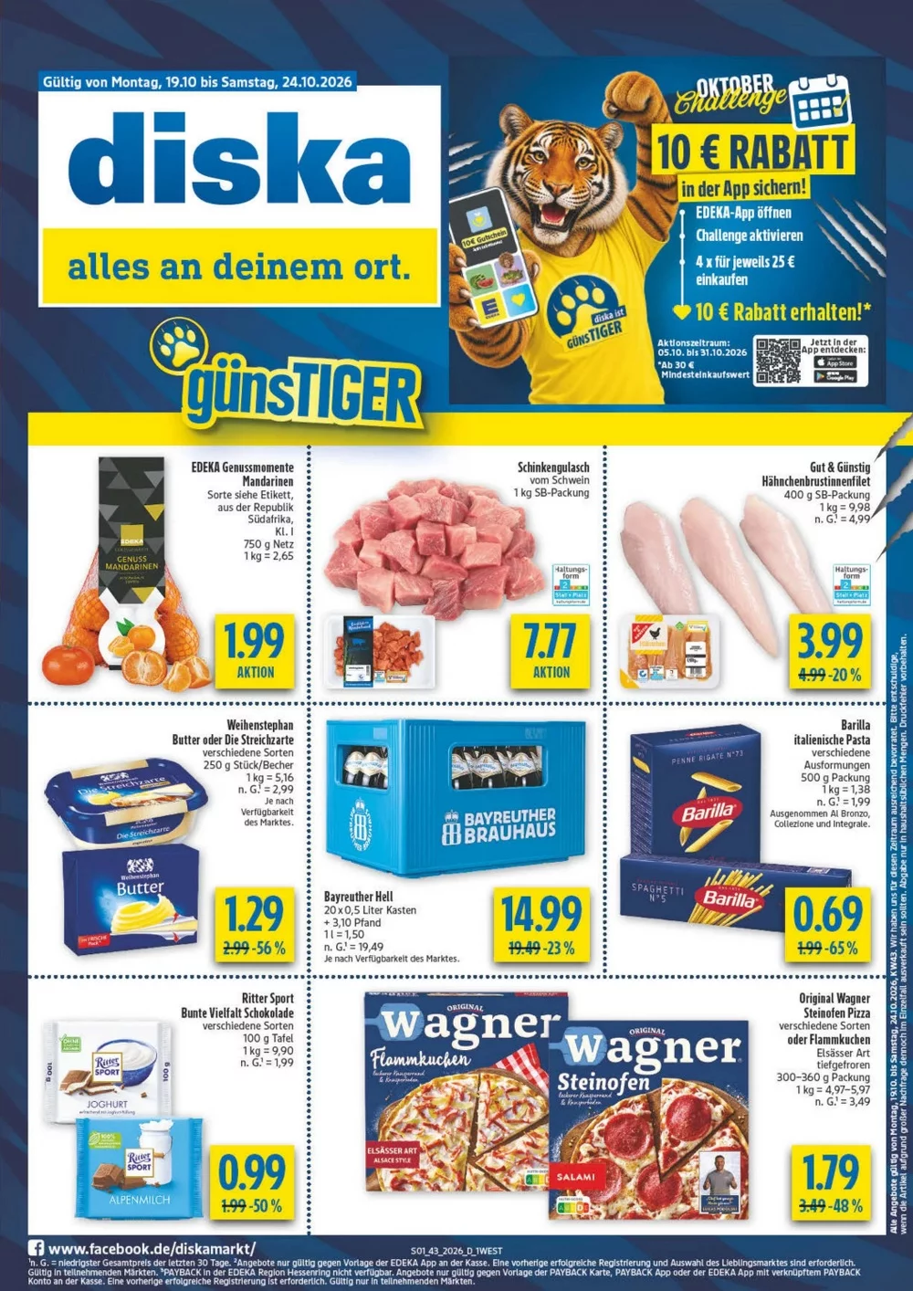 Diska Prospekt 19.10.2026 bis 24.10.2026 1 diska prospekt kw-43