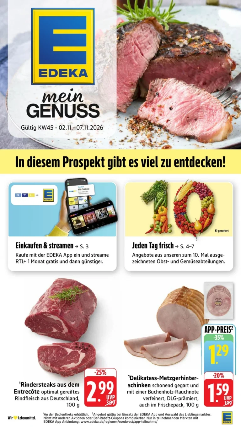 edeka südwest prospekt kw-45