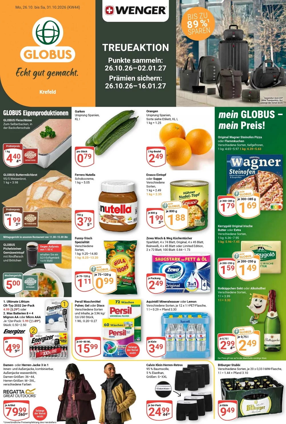 Globus Prospekt 26.10.2026 bis 31.10.2026 1 globus prospekt kw-44