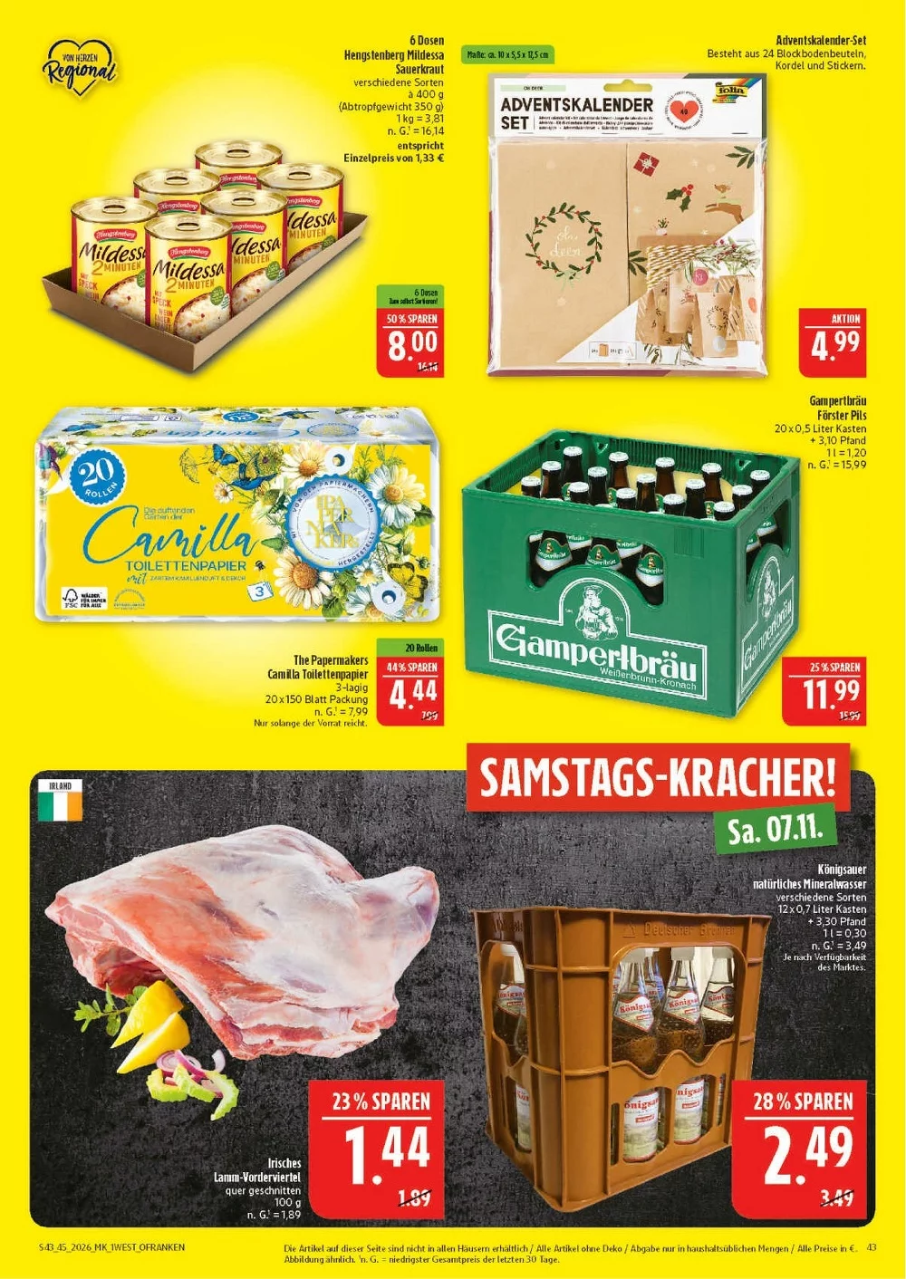 marktkrauf hof prospekt november 2 7 43
