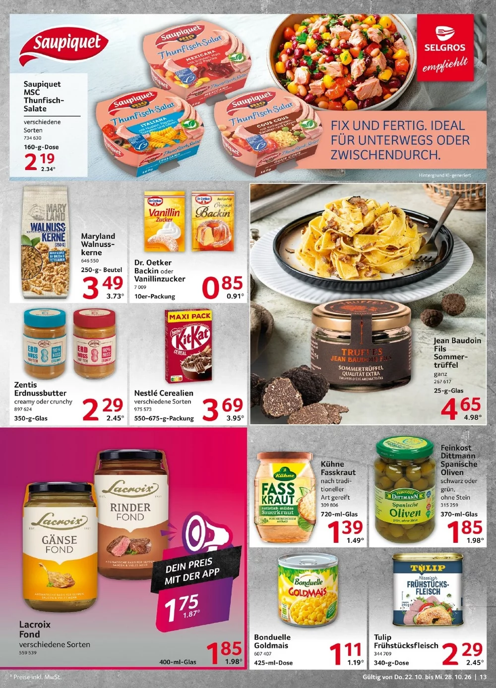 selgros prisoekt oktober 22 28 13