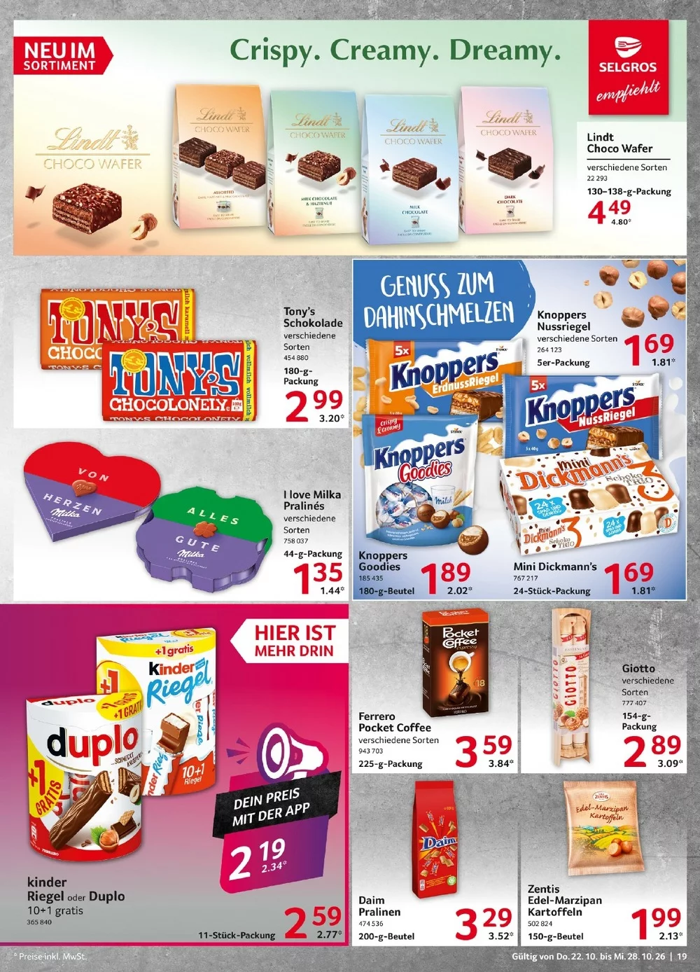 selgros prisoekt oktober 22 28 19