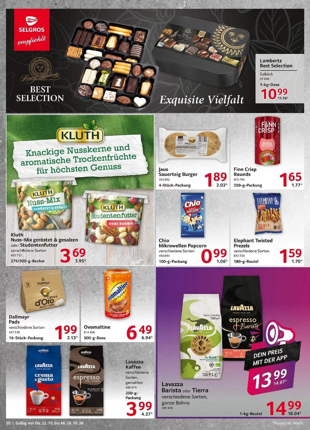 selgros prisoekt oktober 22 28 20