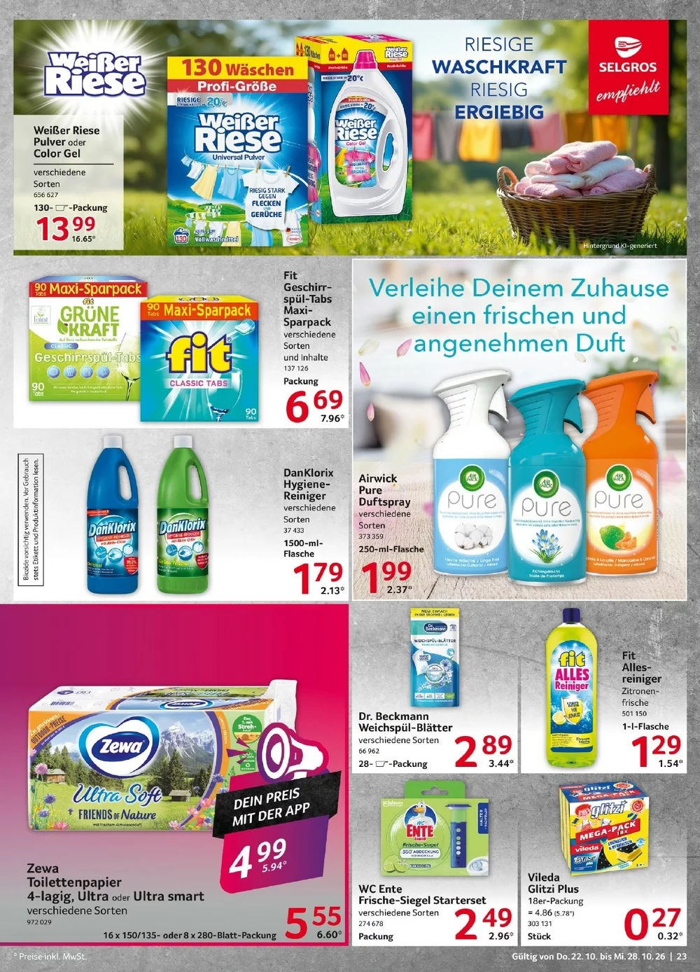 selgros prisoekt oktober 22 28 23