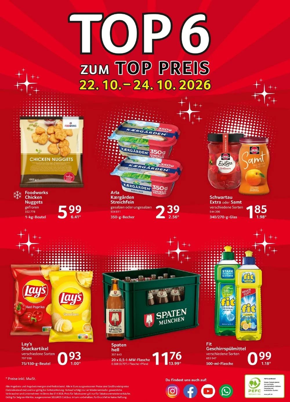 selgros prisoekt oktober 22 28 24