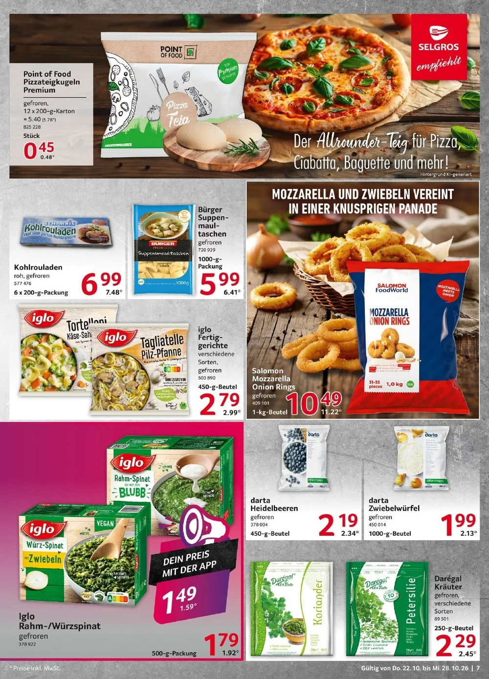 selgros prisoekt oktober 22 28 7